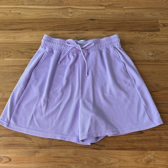 Tommy John Other - Tommy John Lounge Shorts Women’s Small Lilac Purple Waffle Tie 4.5” Inseam